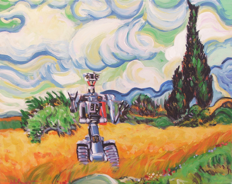 Illustration for article titled Batman and Darth Vader invade art history, in these absolutely deranged paintings